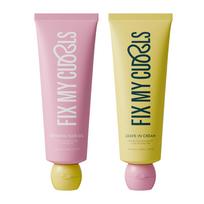 Fix My Curls Protein Styling Duo Curl Leave In Cream & Defining Gel For Curly, Wavy, Dry & Frizzy Hair | Protein Rich | Frizz Control | Hydrating, L beige