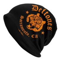 Custom D-Deftons Vintage Rock Lion Skullies Beanies Caps Winter Warm Knit Hat Men Women Classic Bonnet Hats Outdoor Ski Cap One Size orange