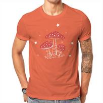 Mushroom Forest Fungi Fly Agaric Aunisexita Tshirt Homme Unisexs Tees Cotton T Shirt For Unisex 4XL brown