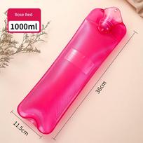 Water Injection Shoulder Neck Belly Heating Pad Hot Water Bag Long Strip 1000 Pink rožinė