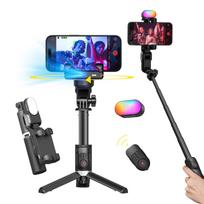 AOCHUAN M1 Pro Smartphone Gimbal Stabilizer 4-in-1 AI Face Tracking 360 Rotation Selfie Stick Tripod Wireless Remote Phone Vlog juoda