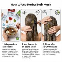 Hennahub Amla, Reetha, Shikakai, Bhringraj and Hibiscus Powder for Hair Growth & Hair Mask, 150g each (Combo Pack of 5) beige