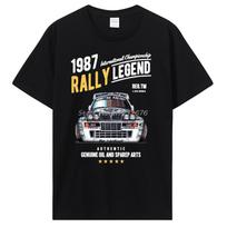 Rally Legend Motif With 1987 Lancia Delta Integrale Hf Car Men Summer Brand Cotton Hip Hop Fi XXL gray