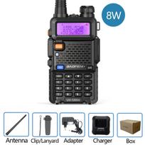 Baofeng Walkie Talkie UV 5R 5W 8W Dual Band Ham Two Way Radio Vhf Uhf FM Radio Handheld Transceiver Hunting 16KM EURO