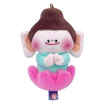 Buddha Companion Plush Keychain: Creative Cultural Souvenir Doll Figure 18cm brown