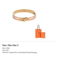 HERMES Mini Clic Kelly Enamel Bangles Women's Pink H200004F 1ZPM One Size 1 rožinė