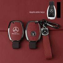 Lydinio stiliaus automobilio rakto dėklas, apvalkalas, pakabukas, skirtas Mercedes Benz A B C E G klasei C200 C300 E350 W205 E260L GLK A45 AMG BGA priedai black