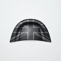 Juodo vėliavos automobilio interjero skaitymo lemputės lipduko dangtelio rėmelis MINI Cooper Clubman F54 F55 F56 F60 Countryman priedams gray