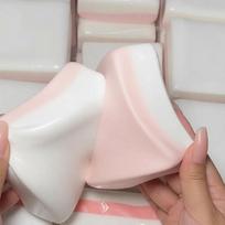 Strawberry Double-Layer Toast Cake Taba Squishy Slow Rebound Wet And Soft Sticky Cake Pinching Decompression Hand Relax Toy Gift white