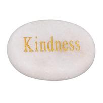 1pcs Engraved Letters Palm Stone Engraved Inspirational Words Inspirational Stone  Stress Relief kindness beige