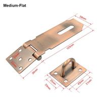 Stainless Steel Padlock Hasp Burglar-proof Shed Latch Practical Door Clasp Lock M-Flat Gold