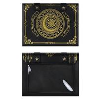 Ita Bag Shoulder Bag Small Book Shape Grimoire Magic Circle Western Book Ita Bag Mini Gothic Gothic Lolita Black White Brown Concealable [Harujio] juoda