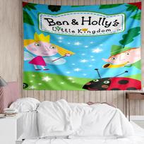Ben and Holly's Little Kingdom Tapestry for Bedroom Aesthetic Classroom Tapestries Wall Hanging for Living Room Dorm Office,Ideal Creative Gift 130cmx150cm