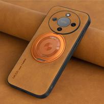 For Honor Magic 8 Lite Pro Case Retro Suede Leather Frosted Cover 360° Magnetic Fold Ring Stand Case Silicone Bumper HONOR Magic8 Lite ruda