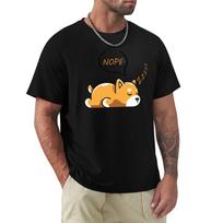 Funny Lazy Shiba Inu  Nope  sleepy dog TShirt t shirt Unisex luxury TShirt M black