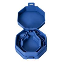 Silicone Watch Display Stand Case for Swatch Royal Pop 2-in-1 Dust-Proof Compact Travel Storage Box mėlyna