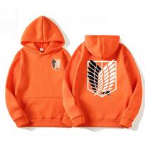 Attack on Titan Mikasa & Eren Survey Corps Hoodie - Velvet Lined Spring Jacket XXL black
