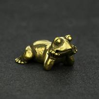 Mini Cute Vintage Brass Frogs Statue Decoration Ornament Sculpture Sleeping Thinking Frog Home Office Desk Ornament Toy Gift