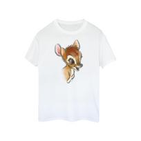 Disney Womens/Ladies Bambi Drawing Cotton T-Shirt M balta
