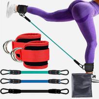 Tpe Resistance Bands Ankle Straps Fitness Booty Band Squat Glute Workout Yoga Gym Equipment Guard Leg Strength Safety Extensions red