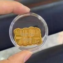 Princess Lucky Strike Pure Gold 999 Phone Sticker - Perfect for First Birthday Props & Live Stream Gifts brown