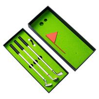 Golf Ball Pen Set & Desktop Golf Putting Game - A Fun Gift For Golfers, Adults, Teenagers, Bosses, And Colleagues. One Size black