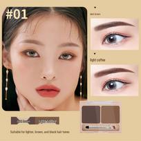 Meiqier Waterproof Long-Lasting Dual-Effect Eyebrow Powder & Pencil for Beginners brown