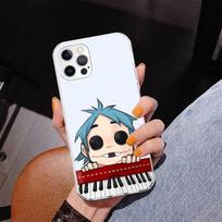 Gorillaz Anime Phone Case For iPhone 17 Air 16 Pro Max 16E 15 + 14 Plus 11 12 13 Mini 7 8 SE Gift Print Cover Fundas 17 Air 16 P iPhone 16 Pro Max white