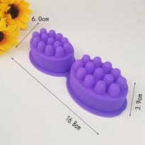 3D silikoninė muilo forma masažo formos forma masažo terapijos muilo gamybos įrankis ovali SPA muilo forma rankdarbių priedai purple
