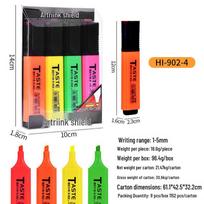 Fluorescent Japanese-Style Highlighter: Light Color Marking Pen for Notes and Planning. orange