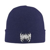 Kraanium Merch Knitted Hat Womens Unisexs Skullies Beanies Winter Hats Acrylic Cerebral Incubation Brutal Death Metal Melon Cap blue