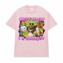 Cant Today Im Swamped Funny Shrek Meme T Shirt Unisex Clothing Trend Hip Hop Fashion Harajuku Kawaii TShirt Y2k Clothing Tops M brown
