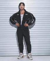 Physical Garments P2451+P2452 Piping Windbreaker Set [Black] Xl black