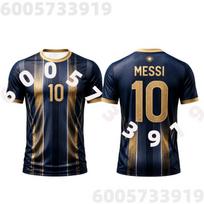 Messi Football Fans Commemorative Jersey Quick Dry Breathable Casual Sports Soccer Shirt Short Sleeve for Family Kids Tees 4XL