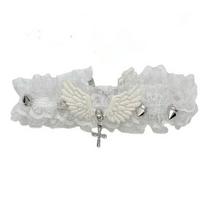 Solid Color Lace Choker Angel Wings Leather Necklace Lolita Women's Necklace  Daily Wear balta