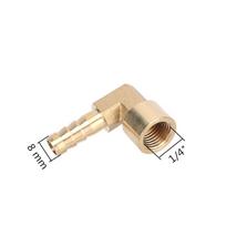 Brass Hose Pipe Fitting Elbow 8mm 10mm Barb Tail 1/4  BSP Female Thread Copper Connector Joint Coupler 90 Degree Pipe Adapter