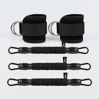 Ankle Resistance Band LowerBody with Cuffs Padded Workout Equipment for Black Upgraded-labeled black