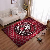 Sparta Rotterdam Soccer Carpet suitable as a non-slip mat for the living room or bedroom sofa 40x60cm( 15x23in ) gray