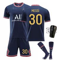 Gold Ball Special Edition Soccer Jersey 30 Messi  Gold Kit 2122 Season with Socks M#
