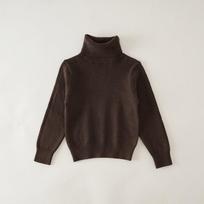 Kids High Neck Pullover Sweater Boys Girls Solid Knit Base Layer 130cm ruda