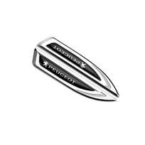 2 vnt. 3D metaliniai automobilio šoninės sparno emblemos lipdukai, kėbulo bagažinės ženklelis, lipdukas Peugeot 307 206 207 208 107 2008 3008 priedai vožtuvas 2pcs black