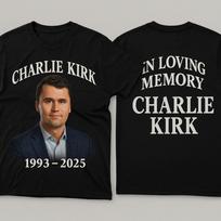 Charlie Kirk Tribute  Meilės prisiminimui Grafinis marškinėlis Dydis S-3XL Unisex T-shirt XXXL gray
