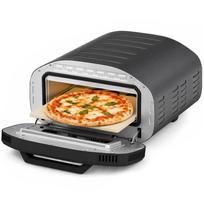 Indoor Electric Pizza Oven 2200 W Up To 430 degrees C Ceramic Stone Ø30.5 Cm 60 Min Timer Black