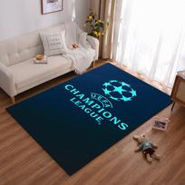 UEFA Champions League Logo Dark Blue Rug Non-slip rug suitable for living room and bedroom sofas. 100x120cm( 39x47in )