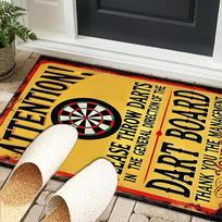 Custom NameThrow darts Printed Carpet, Indoor Rug, Chair Rug, Living Rooms, Doormat Made From Polyester Home Decor Birthday Christmas Gifts 40cmx60cm white