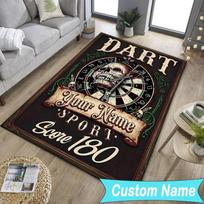 Custom NameThrow darts Printed Carpet, Indoor Rug, Chair Rug, Living Rooms, Doormat Made From Polyester Home Decor Birthday Christmas Gifts 80cmx120cm