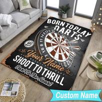 Custom NameThrow darts Printed Carpet, Indoor Rug, Chair Rug, Living Rooms, Doormat Made From Polyester Home Decor Birthday Christmas Gifts 80cmx120cm