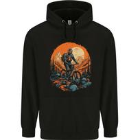 A Mountain Biker in the Wilderness Bike MTB Hoodie L brown