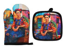 Set of Frida Kahlo Self-portrait Kitchen Gloves Carmani Accessories