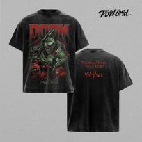 DOOM The Dark Ages Tee Vintage Oversized Gaming Graphic T-Shirt XL black
